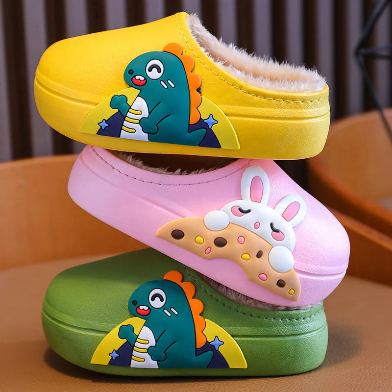 Little Dino Cozy Plush Slippers