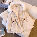 Élan Plush-Trim Cinched Winter Jacket