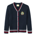 Children’s Knitted College-Style Cardigan Sweater