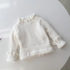Cozy Ruffle-Neck Ribbed Sweater