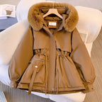 Élan Plush-Trim Cinched Winter Jacket