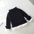 Cozy Ruffle-Neck Ribbed Sweater