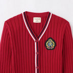 Children’s Knitted College-Style Cardigan Sweater