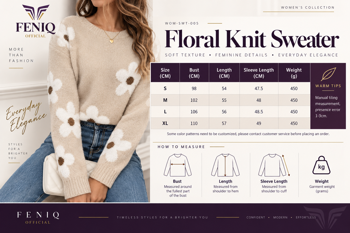 Élan Floral Jacquard Knit Sweater