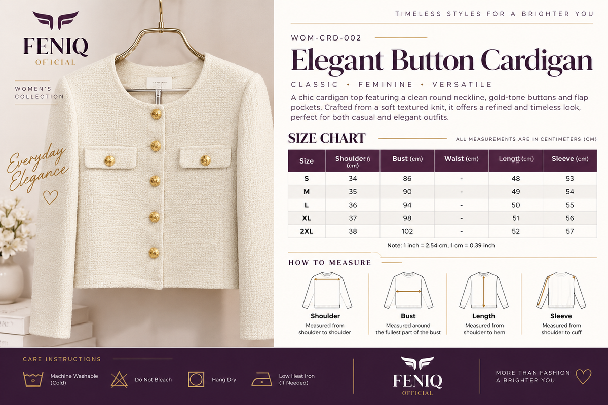 Élan Gold-Button Textured Cardigan