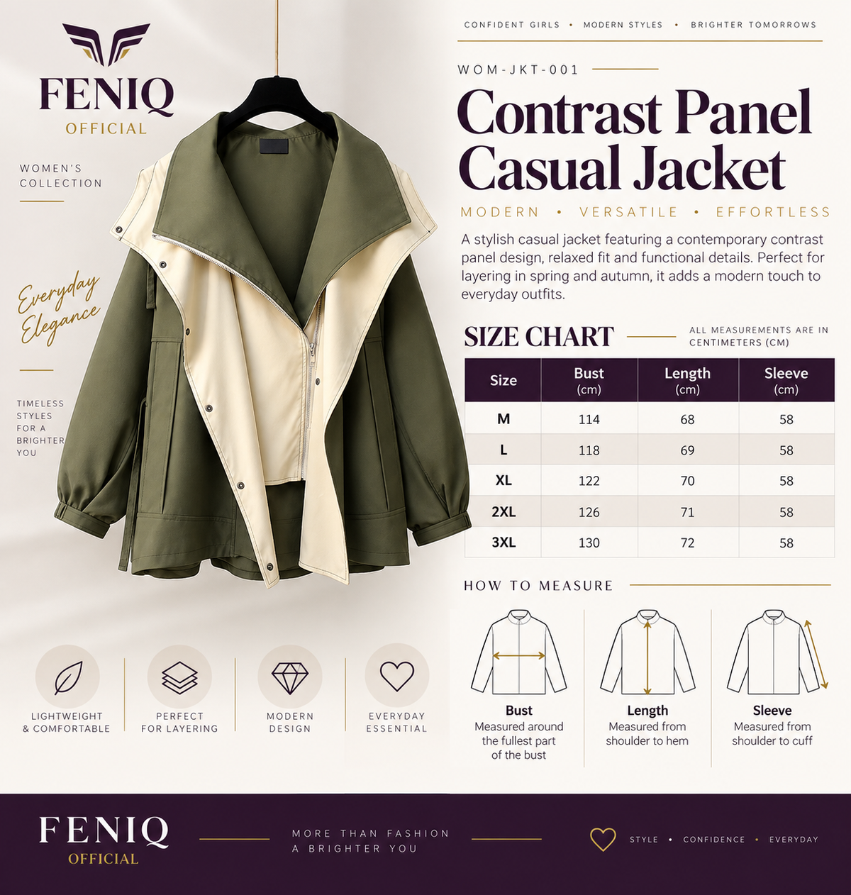 Élan Contrast Panel Button Shirt