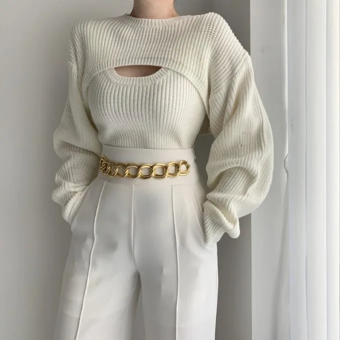 Élan Layered Knit Sweater Set