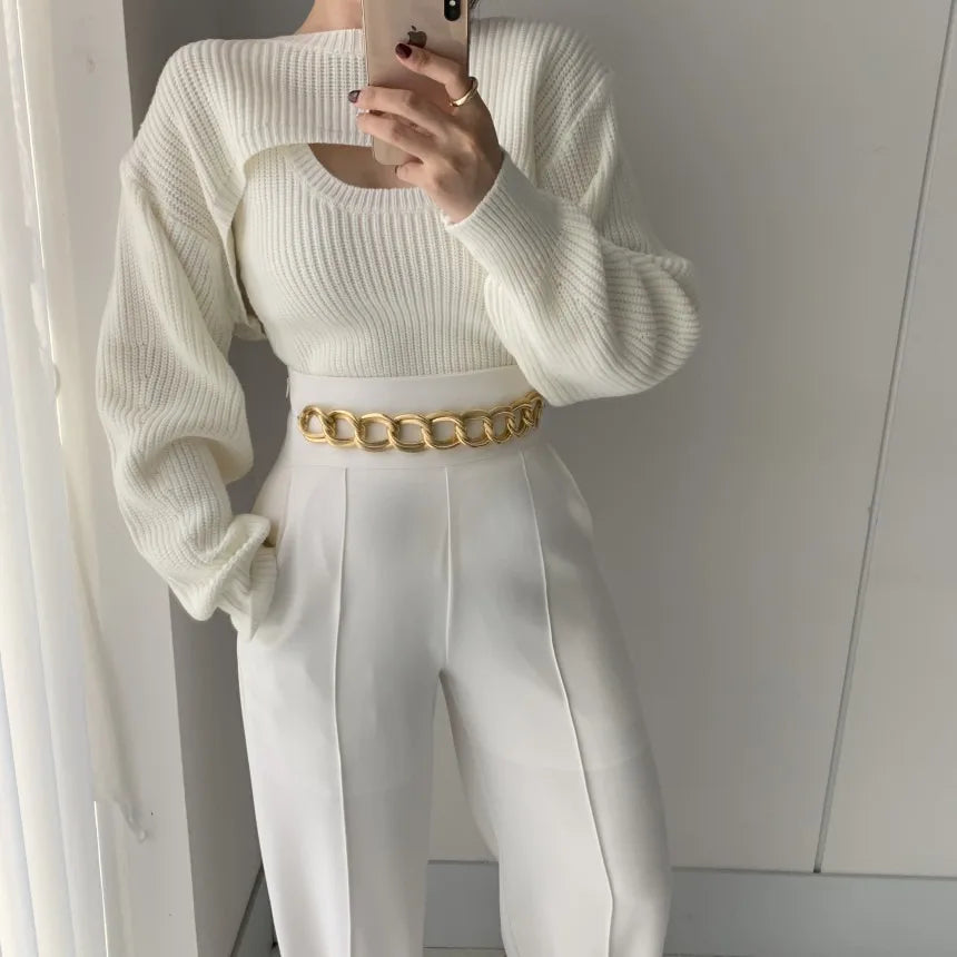 Élan Layered Knit Sweater Set