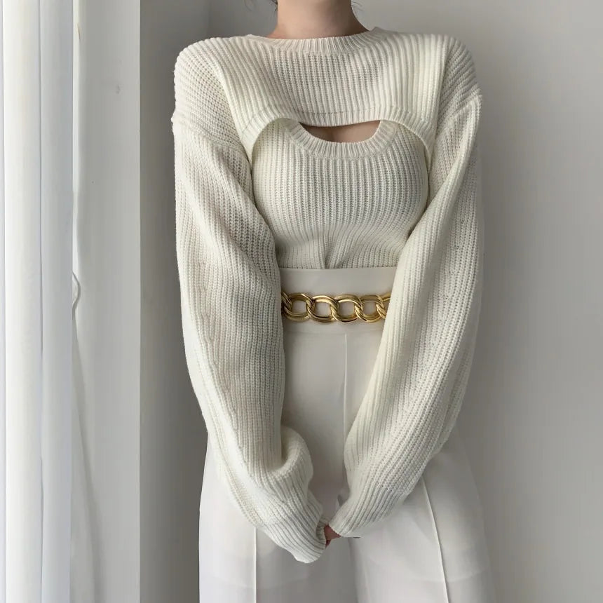 Élan Layered Knit Sweater Set