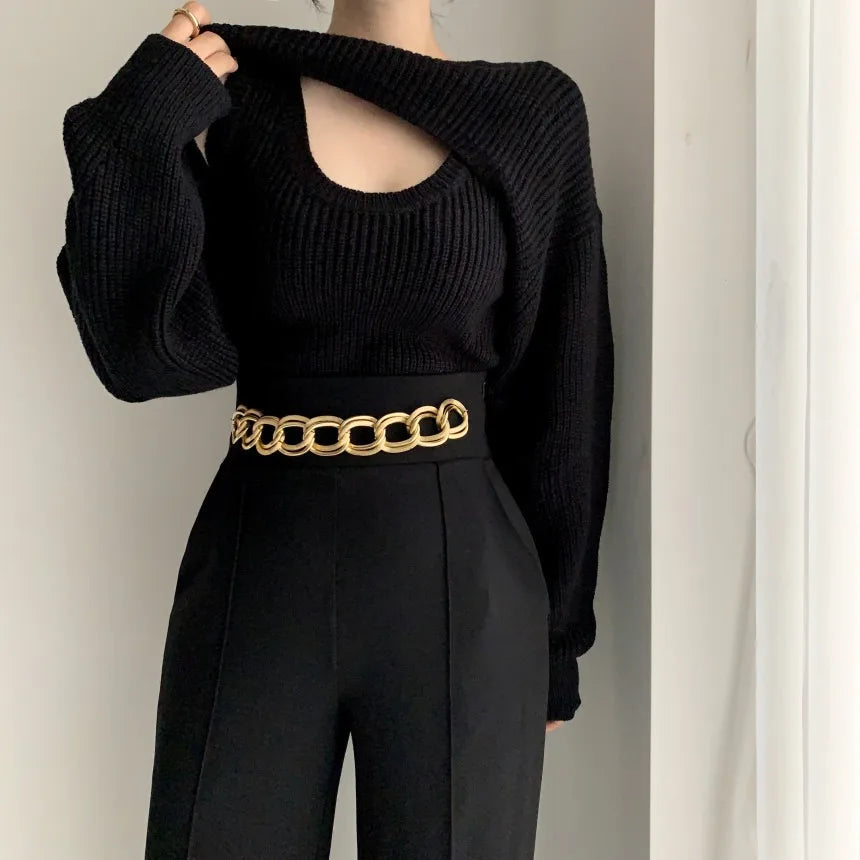 Élan Layered Knit Sweater Set