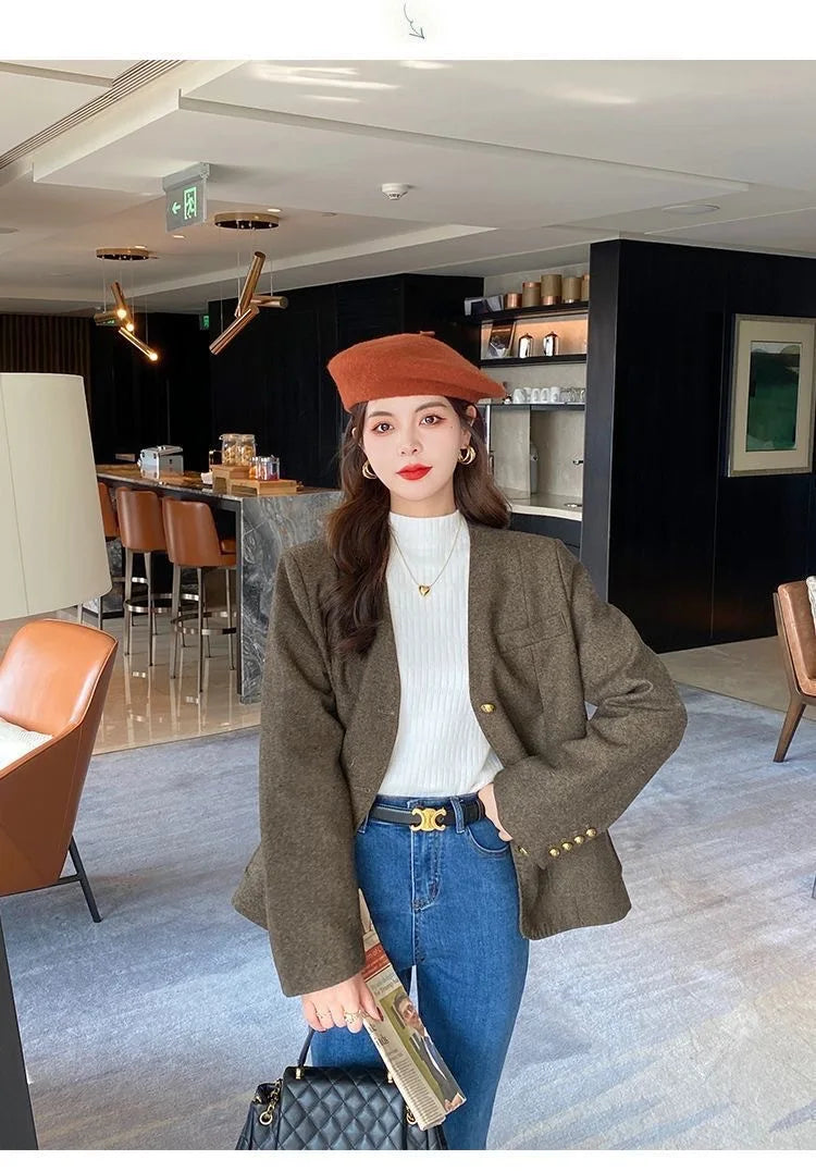 Élan Faux-Fur Cuff Knit Sweater