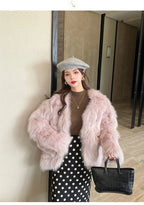 Élan Faux-Fur Cuff Knit Sweater
