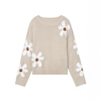 Élan Floral Jacquard Knit Sweater