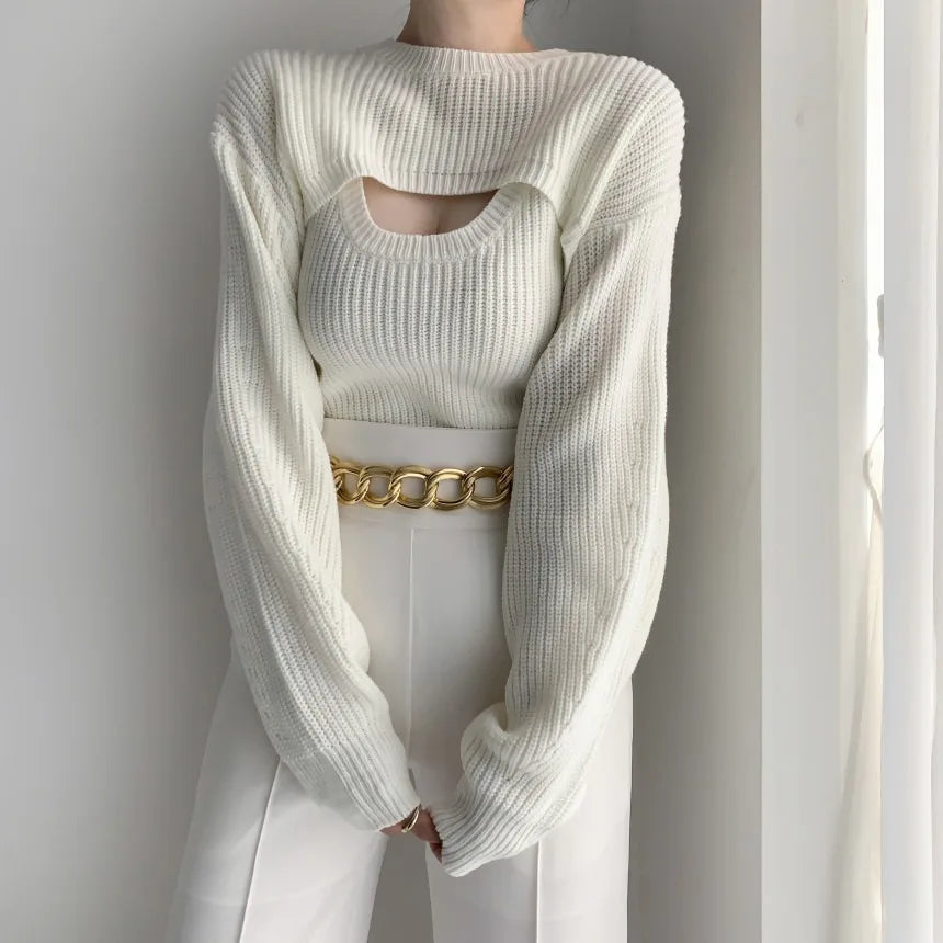 Élan Layered Knit Sweater Set