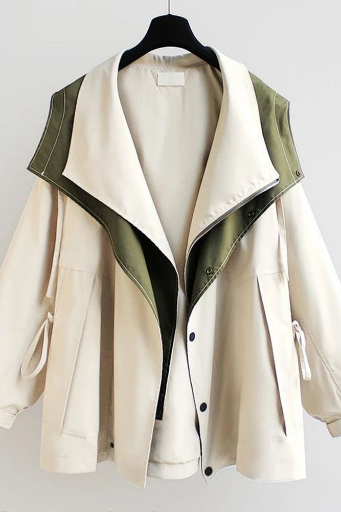 Élan Contrast Panel Button Shirt