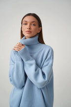 Élan Luxe Turtleneck Knit Sweater