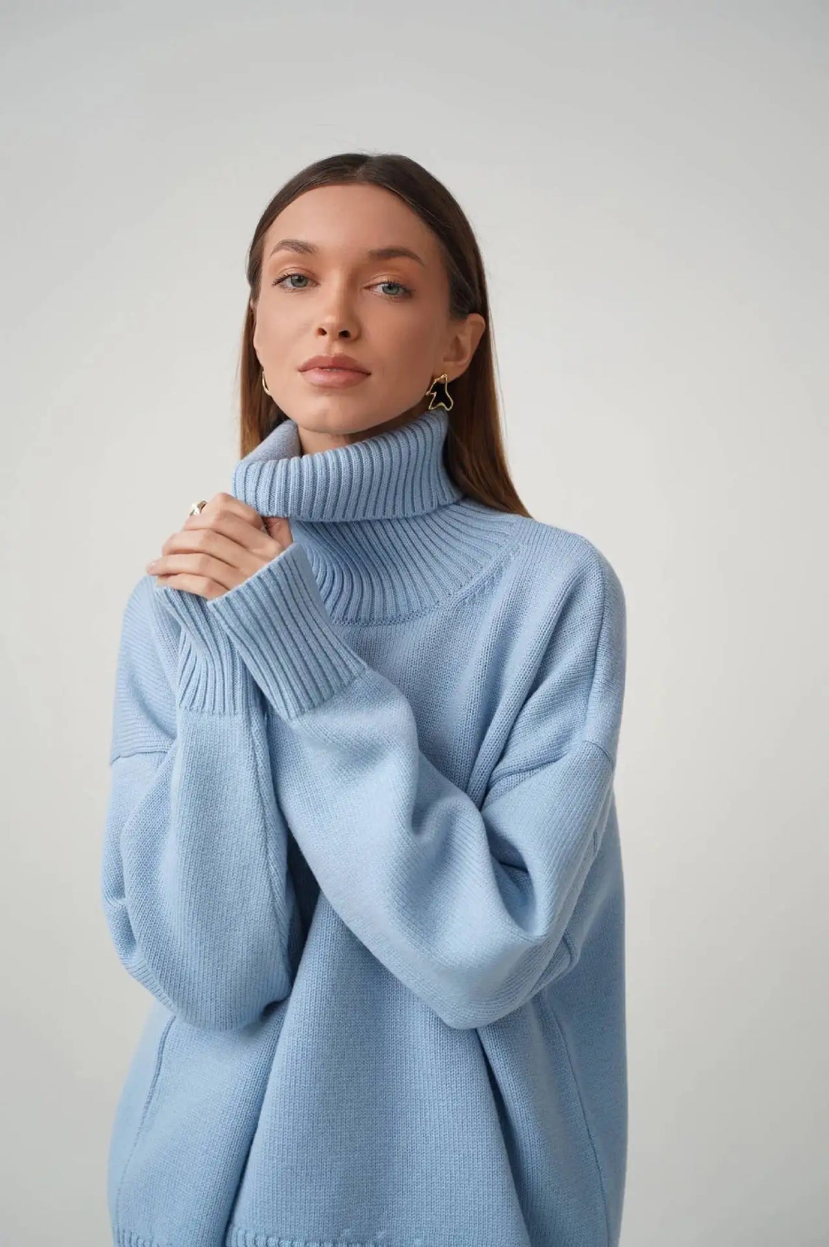 Élan Luxe Turtleneck Knit Sweater