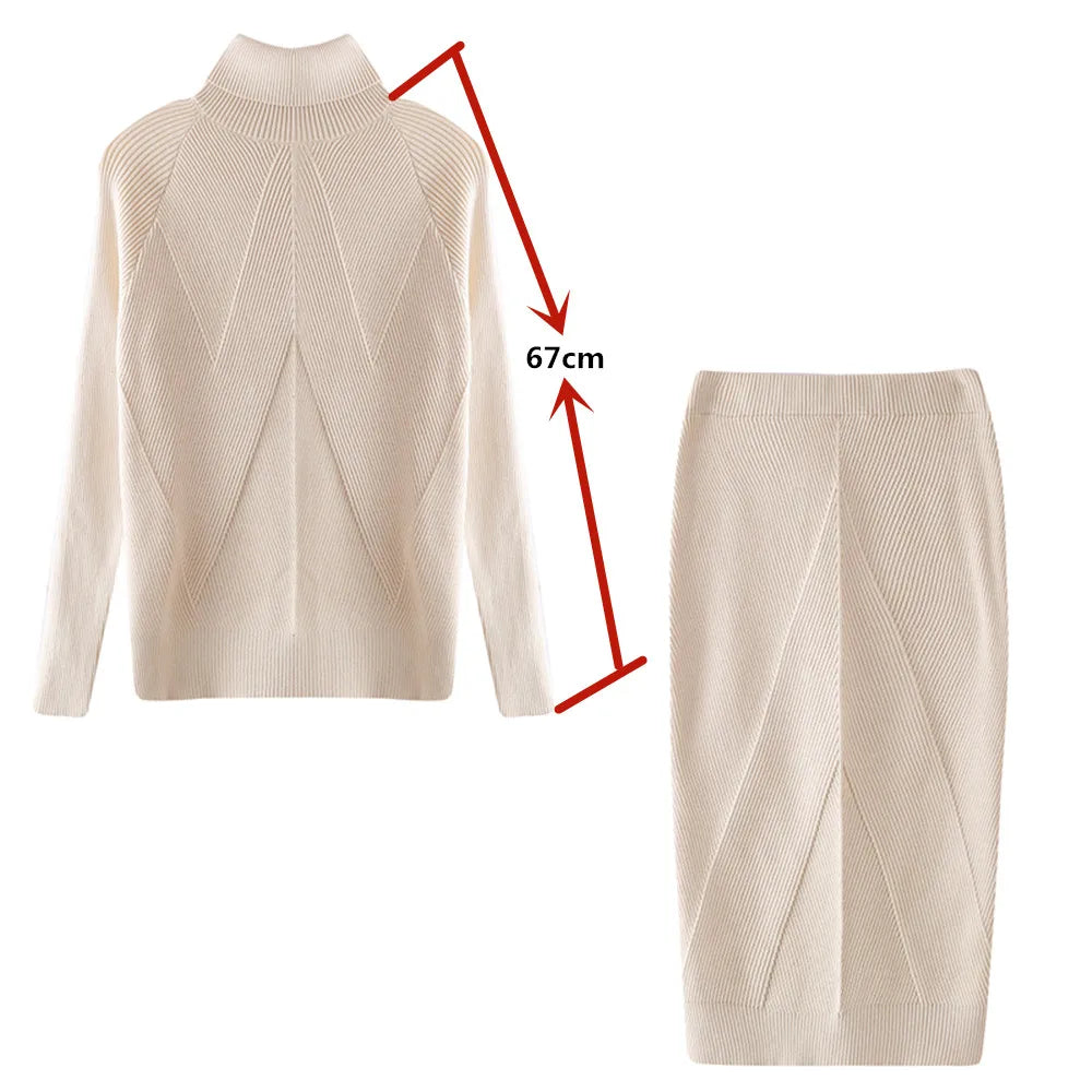 Élan Grace Knit Skirt Set