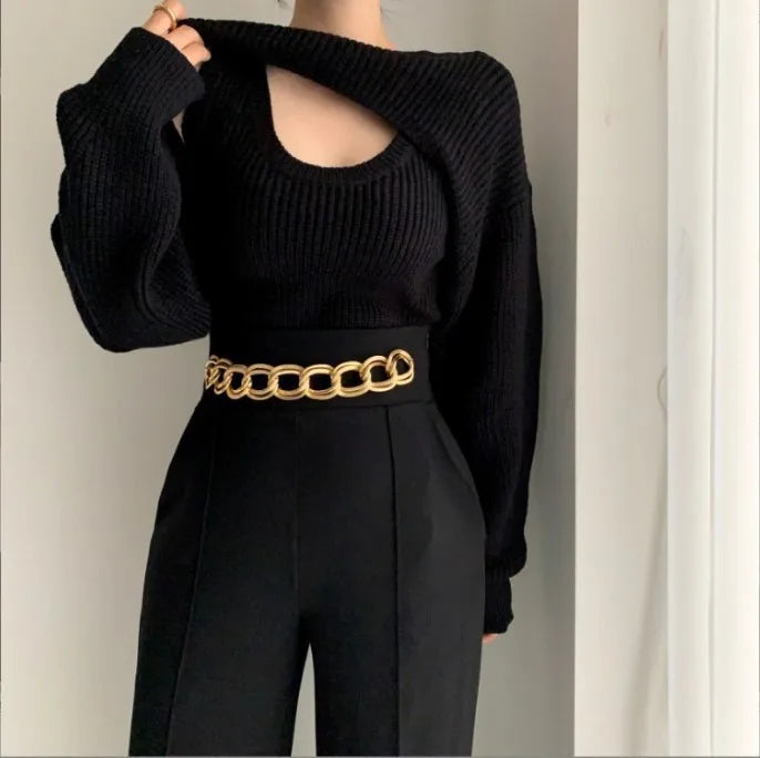Élan Layered Knit Sweater Set
