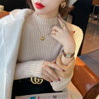 Élan Faux-Fur Cuff Knit Sweater