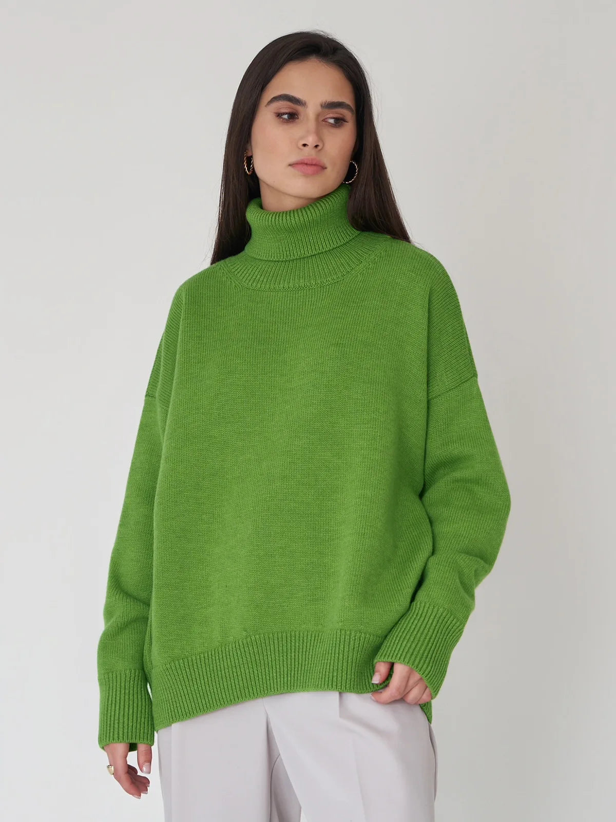 Élan Luxe Turtleneck Knit Sweater