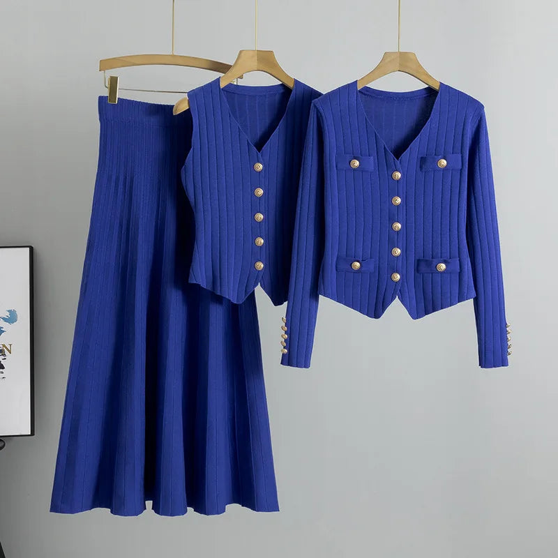 Élan Essential Knit Cardigan 3-Piece Set
