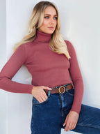 Élan Classic Turtleneck Knit Sweater