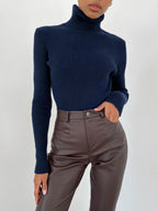 Élan Classic Turtleneck Knit Sweater