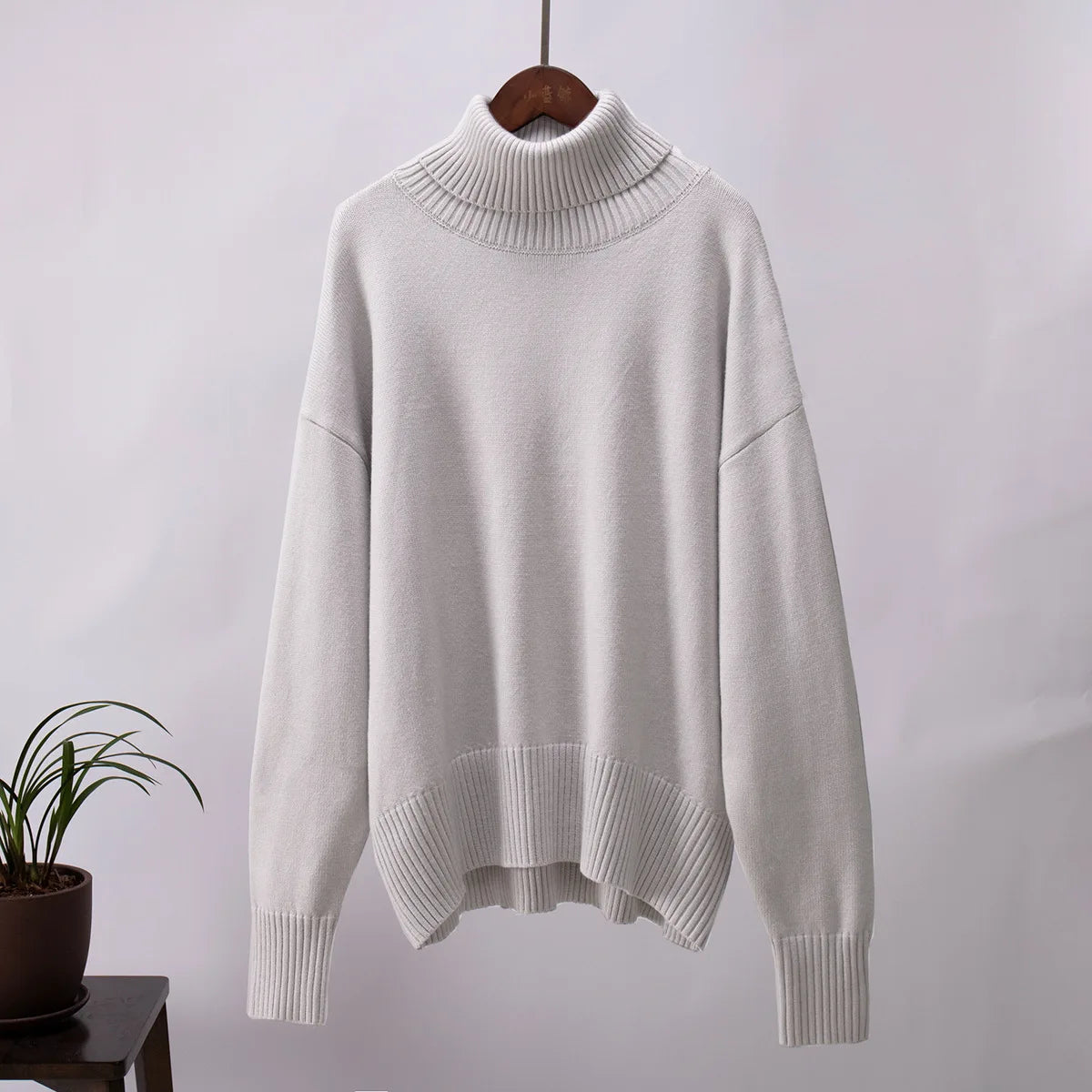 Élan Luxe Turtleneck Knit Sweater