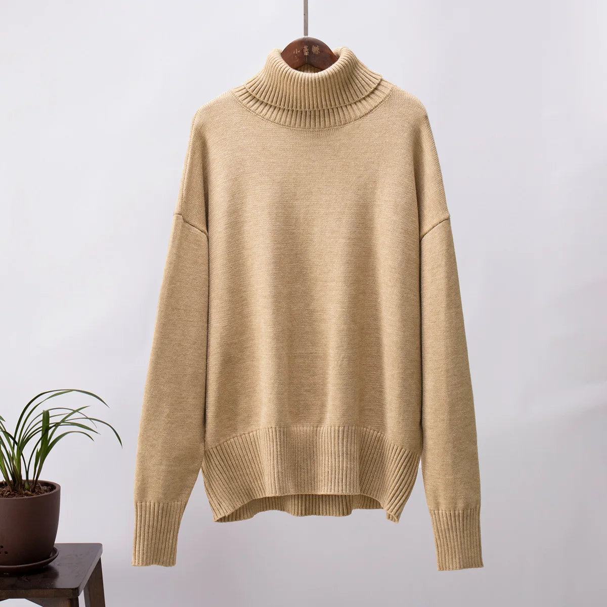 Élan Luxe Turtleneck Knit Sweater